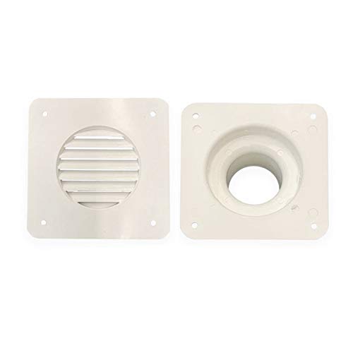 White Louver Cover and Cone Plate Battery Box Vent System D8241