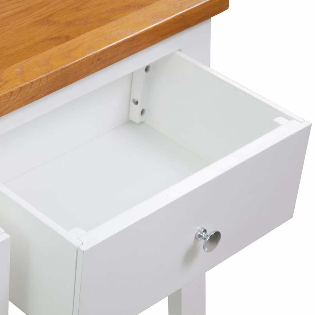 Solid Oak Console Table with Drawers E372809