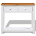 Solid Oak Console Table with Drawers E372809