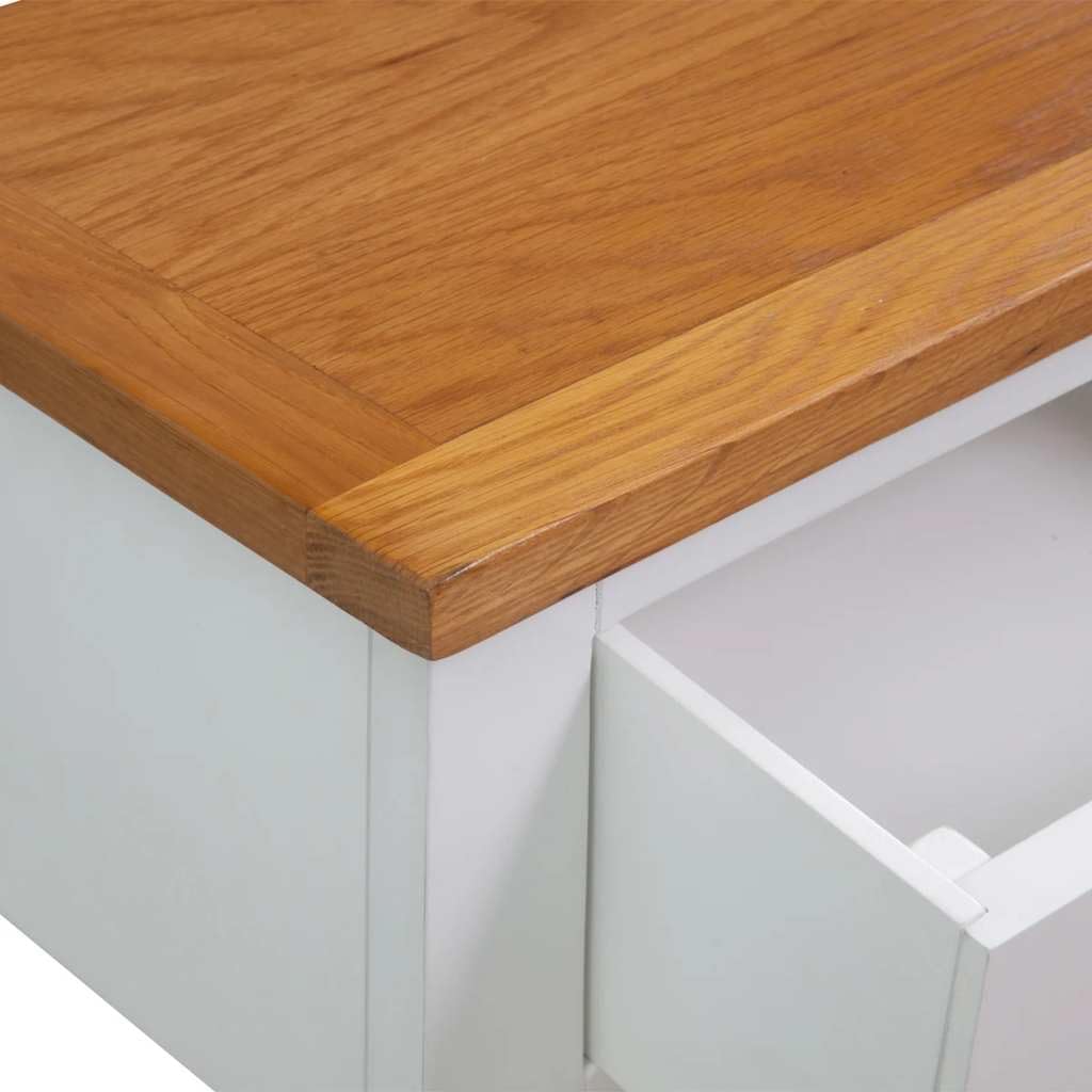 Solid Oak Console Table with Drawers E372809