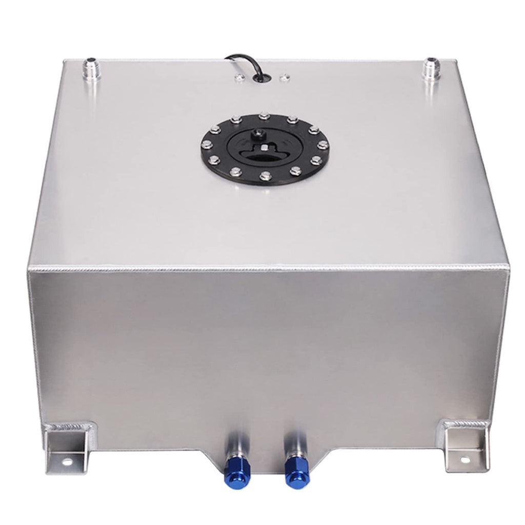 5 Gallon 20L Polished Aluminum Fuel Cell Tank with Cap and Level Sender W572898