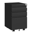 3 Drawer Black Steel File Cabinet with Lock C528