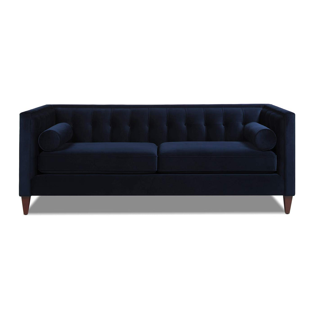 Dark Navy Blue Performance Velvet Tufted Sofa Q434888
