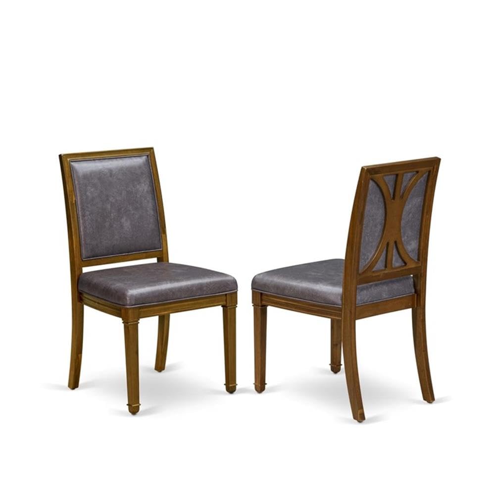 9-Piece Acacia Wood Dining Set with Removable Leaf Table and 8 Dark Grey PU Leather Chairs O704795