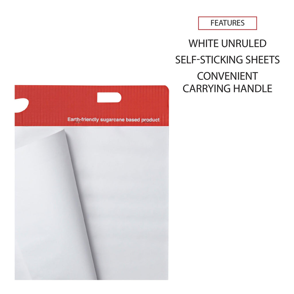 Self Stick Easel Pads, Unruled, 25 x 30, White, 30-Sheet, Case of 2 S476792