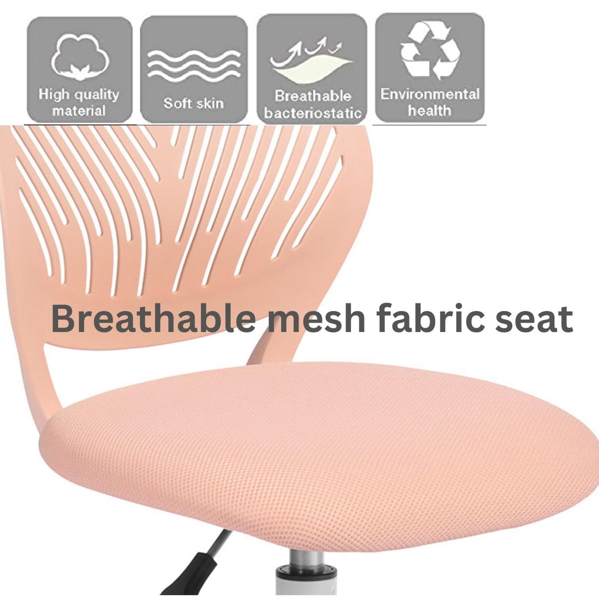 Orange Mesh Height Adjustable Swivel Desk Chair K2712