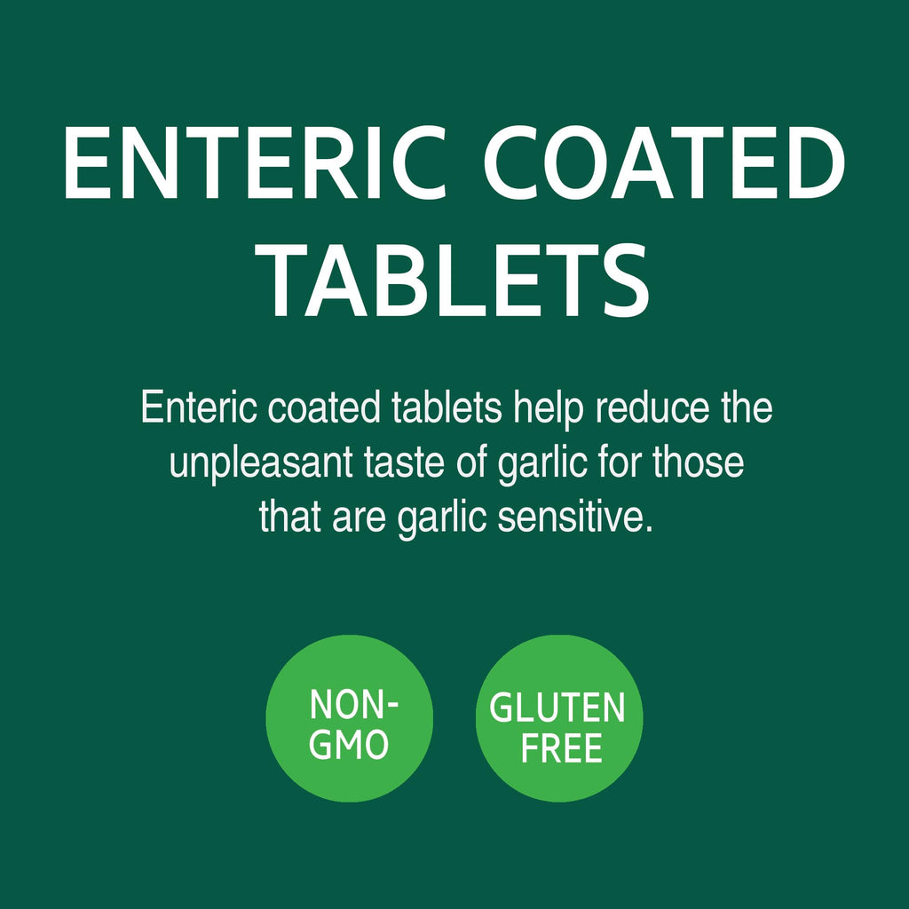 Garlic Extract Tablets, Enteric Coated, 60 Count H411