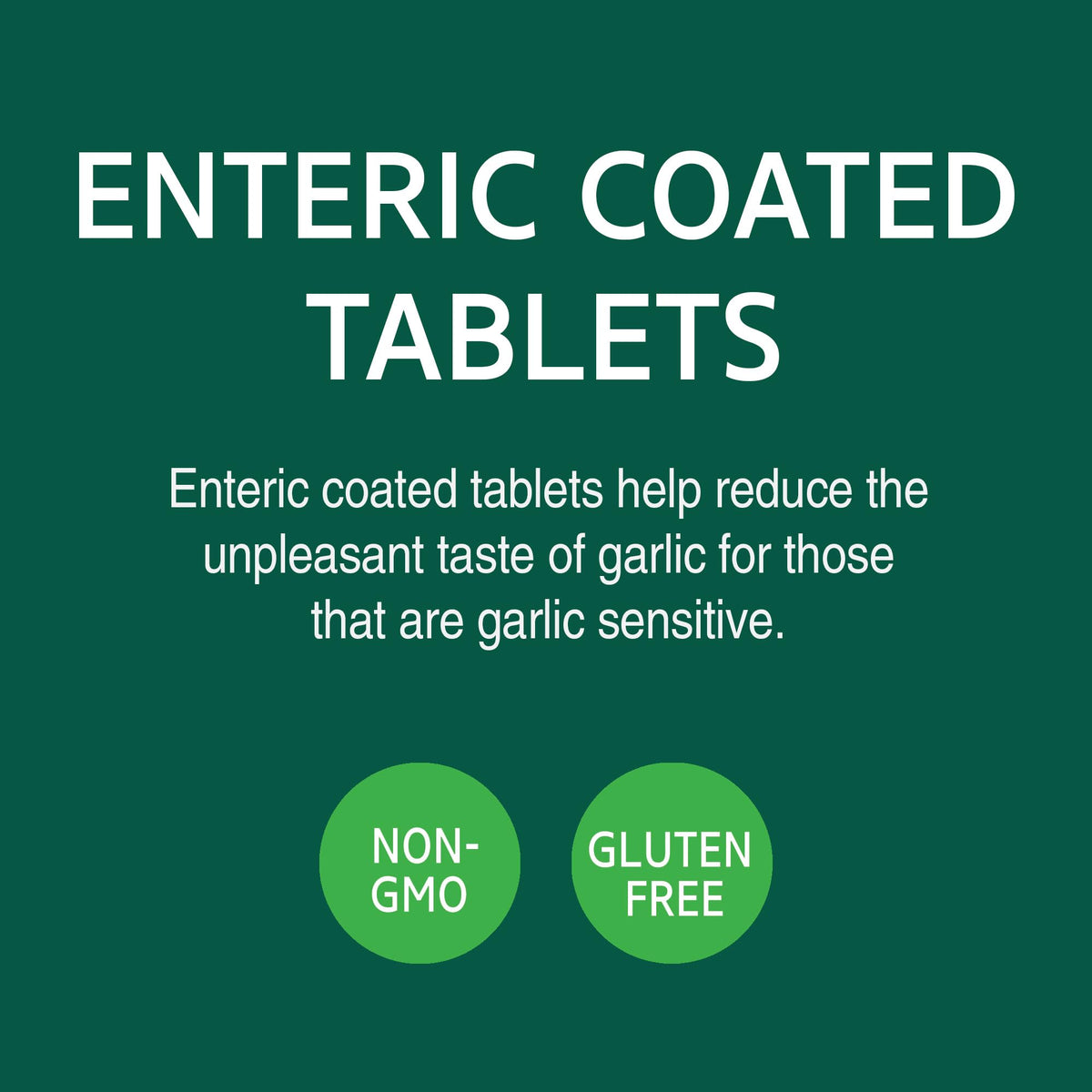 Garlic Extract Tablets, Enteric Coated, 60 Count H411