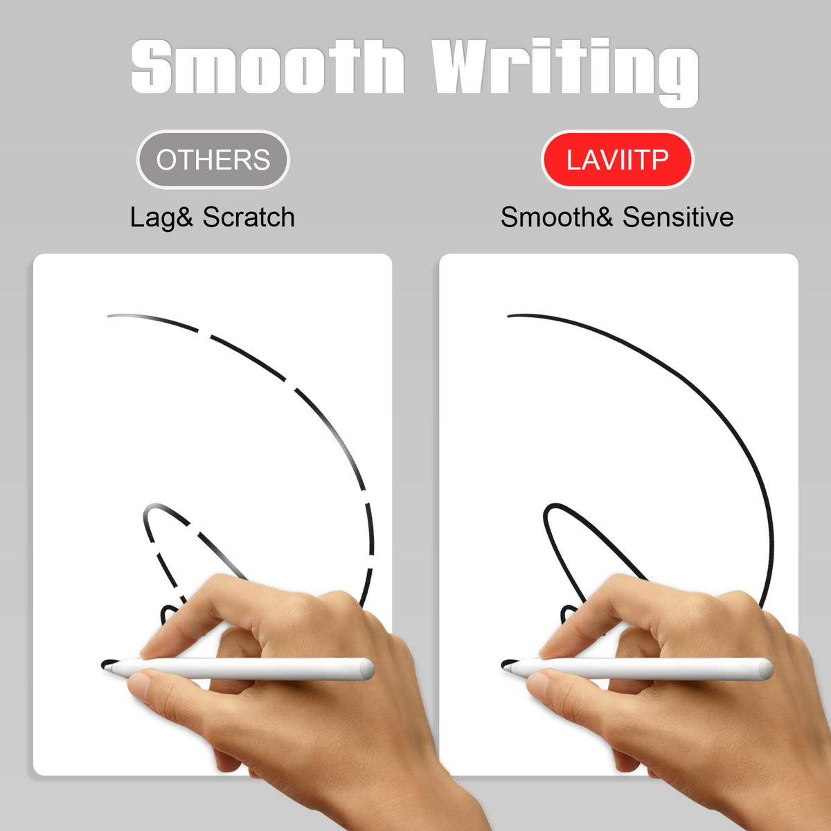 2 Pack Silicone Grip Sleeve with Pencil Tips and Nibs Cover, Black Grey H452391