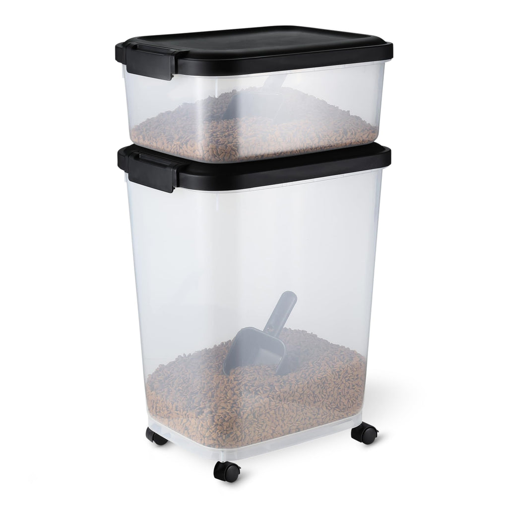 30lbs and 10lbs Pet Food Storage Container Set with Scoop H38605