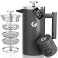 Gray 34 oz French Press Coffee Maker P530757