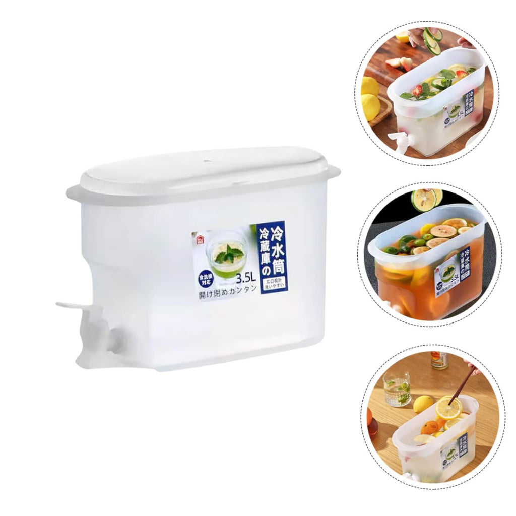Fridge Water Jug 3.5l PP Drink Dispenser with Faucet J162650