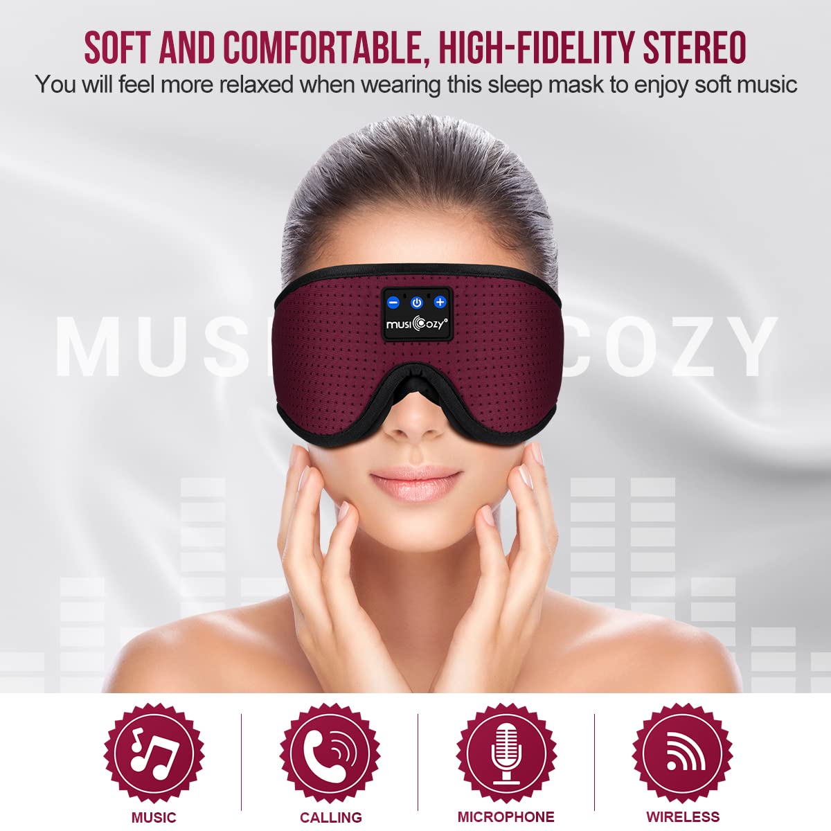 3D Bluetooth Sleep Headphones Headband A976