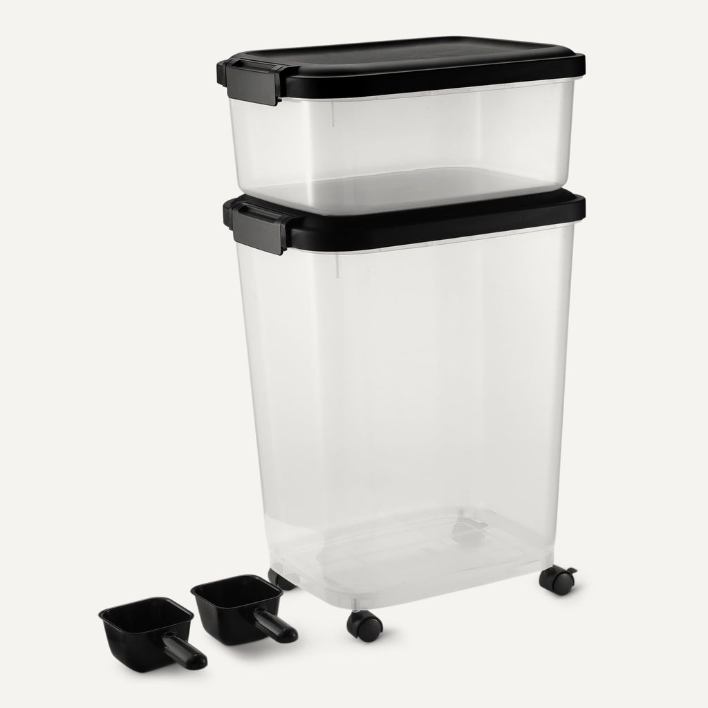 30lbs and 10lbs Pet Food Storage Container Set with Scoop H38605