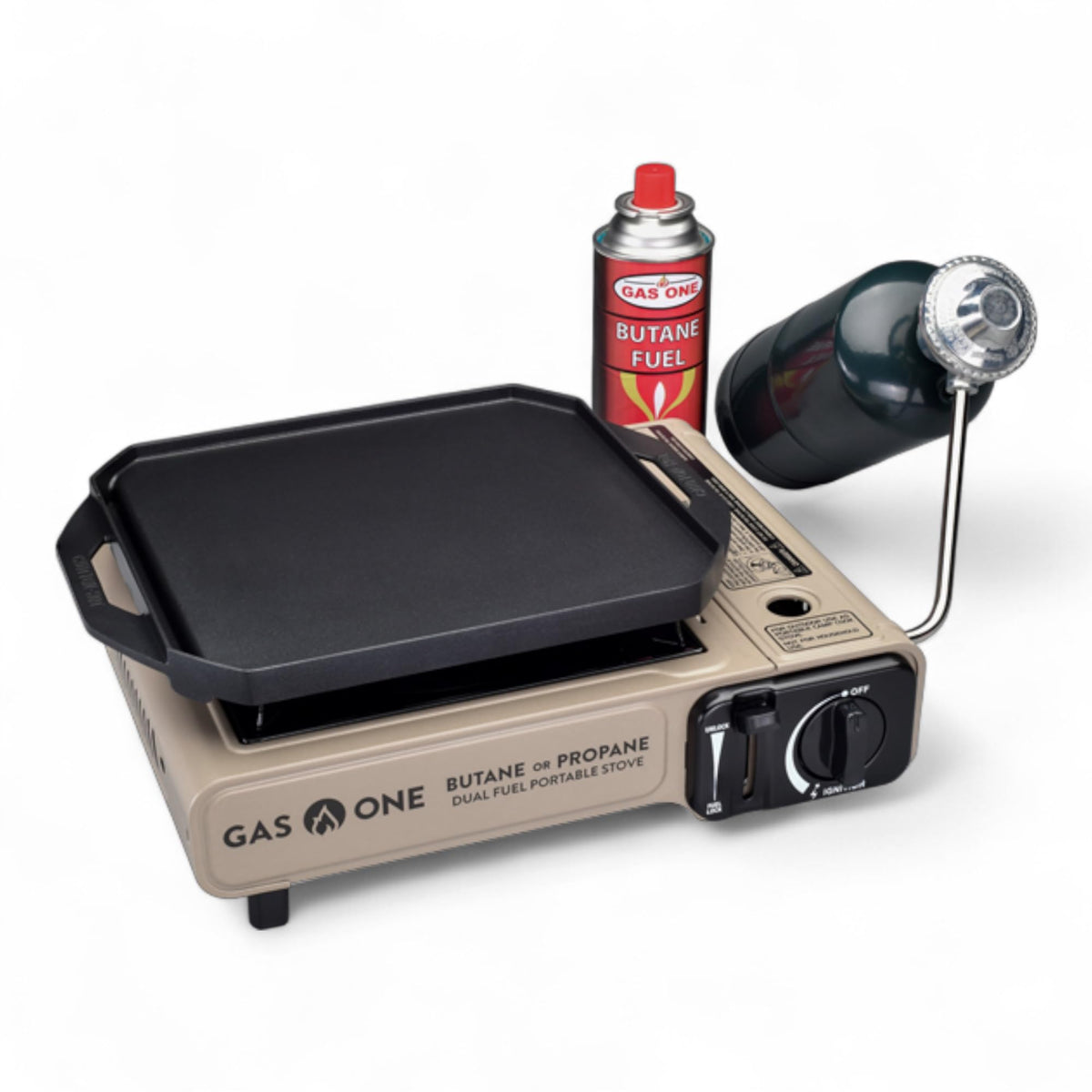Dual Fuel Propane Butane Gas Stove with Griddle I127055