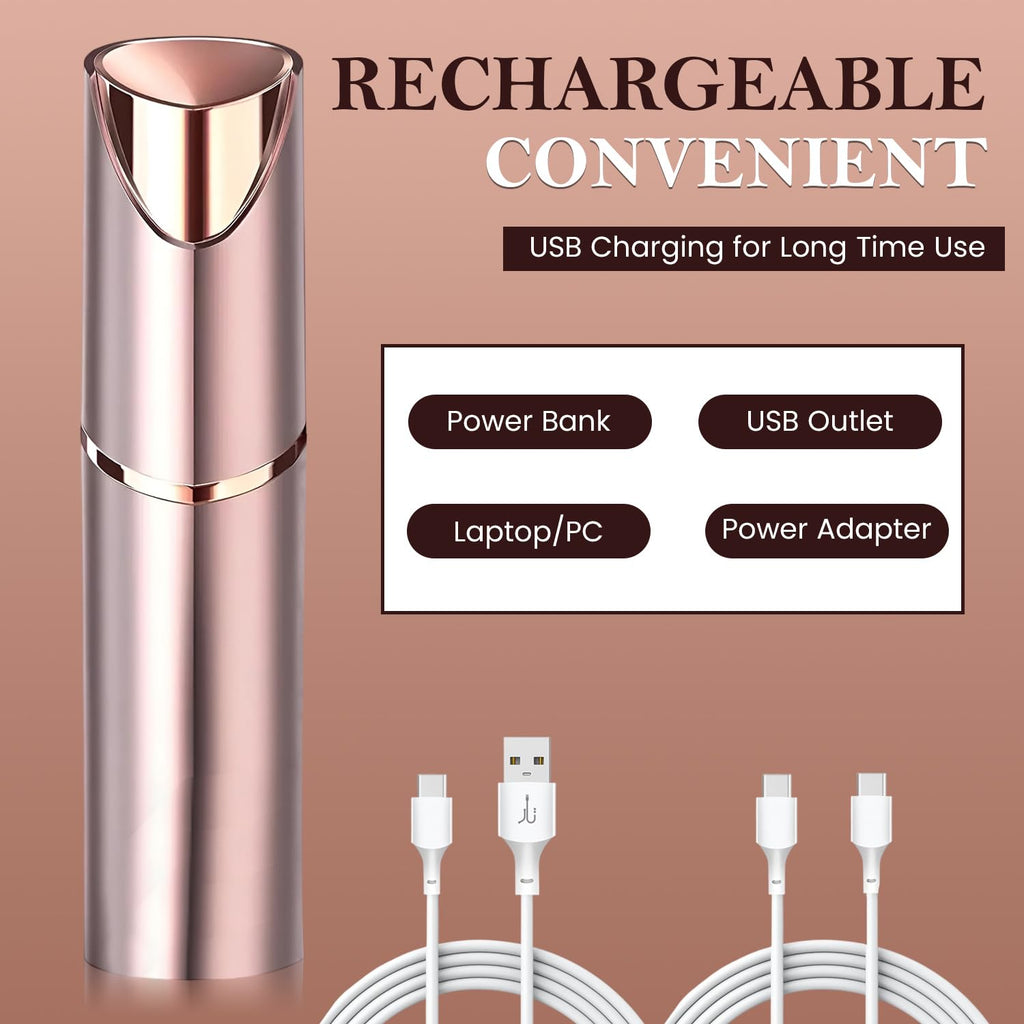 2 in1 Rechargeable Facial Hair Removal & Eyebrow Shaver with LED Light B8783