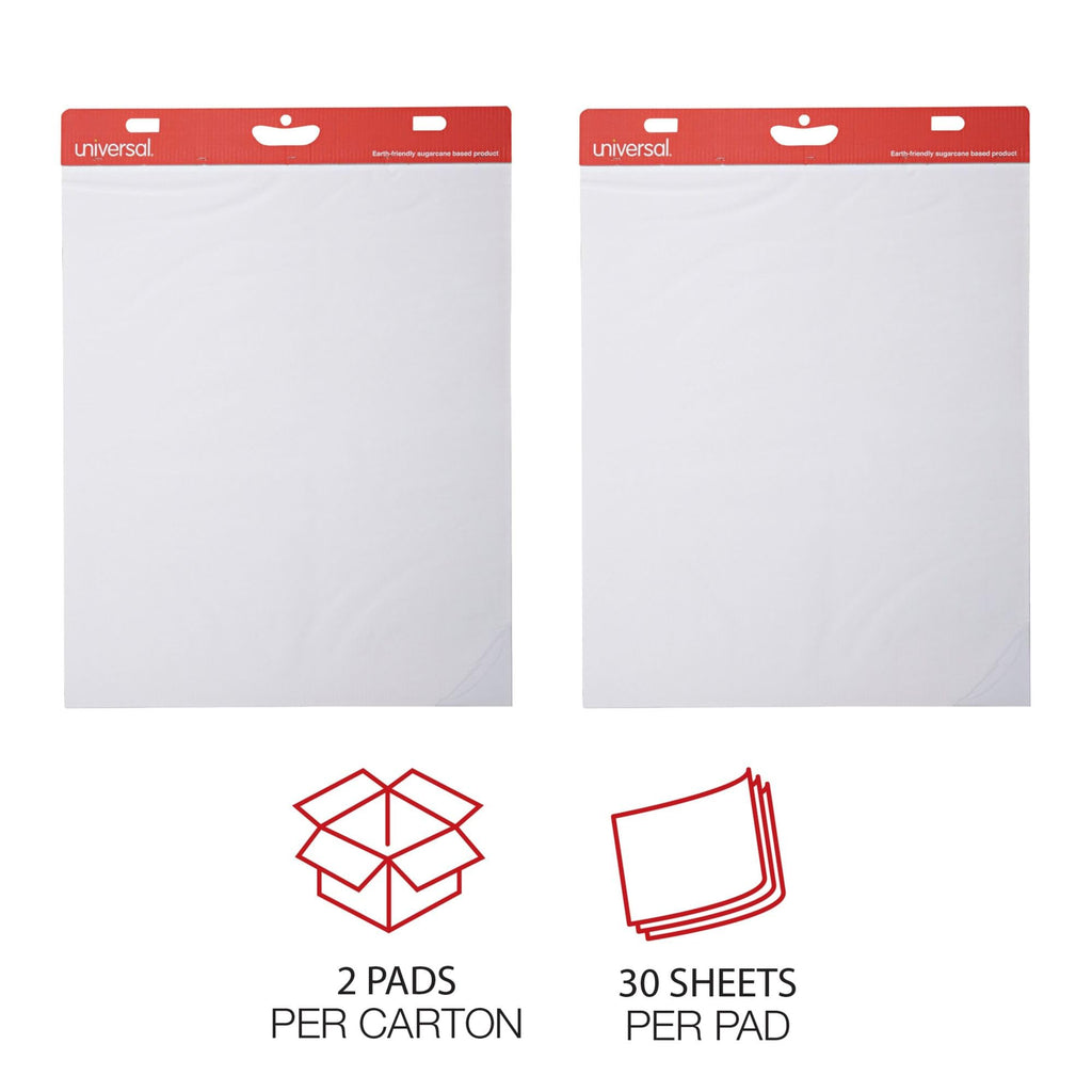 Self Stick Easel Pads, Unruled, 25 x 30, White, 30-Sheet, Case of 2 S476792
