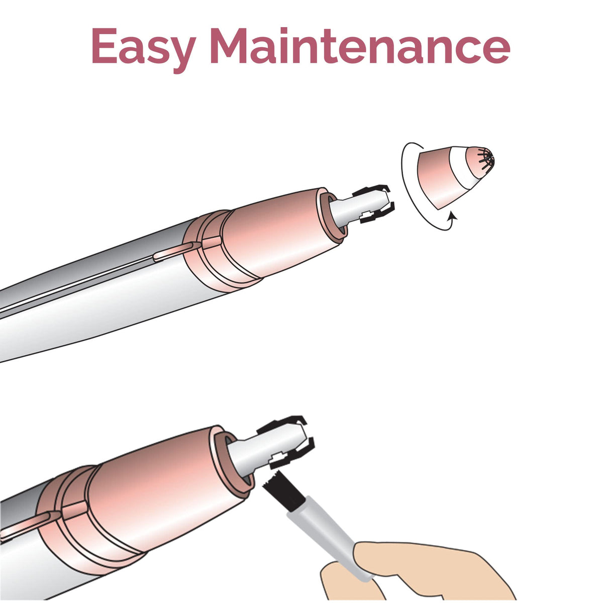 Eyebrow Hair Remover Electric Razor with LED Light A959074
