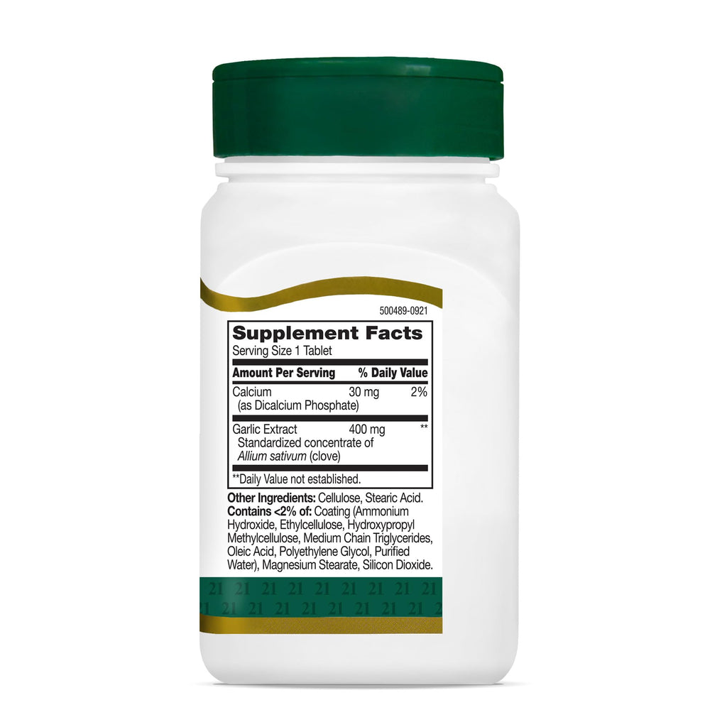 Garlic Extract Tablets, Enteric Coated, 60 Count H411