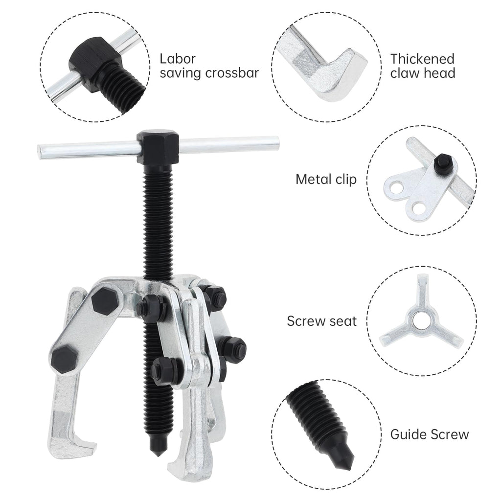 2.36 Inch Adjustable High Carbon Steel 3-Jaw Gear Puller Tool F9622