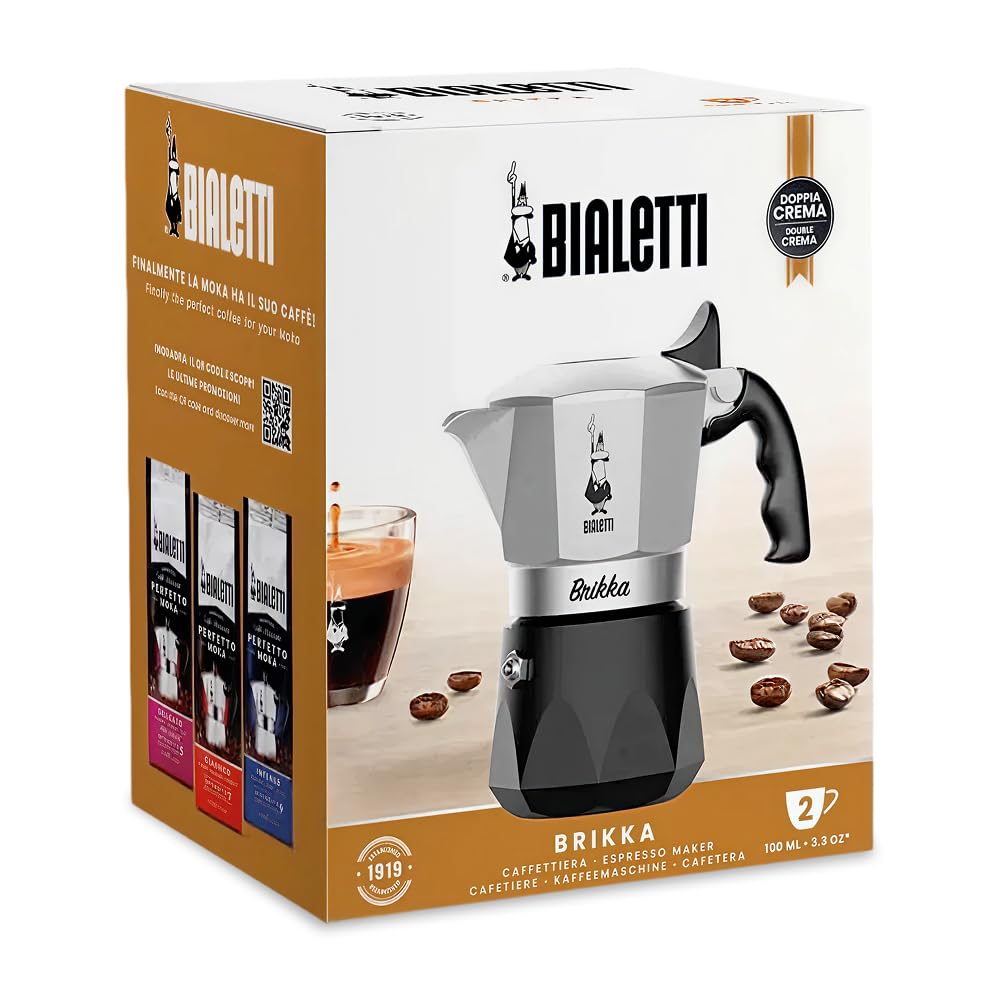 Black 2 Espresso Shots Moka Pot Stovetop Espresso Maker R76215