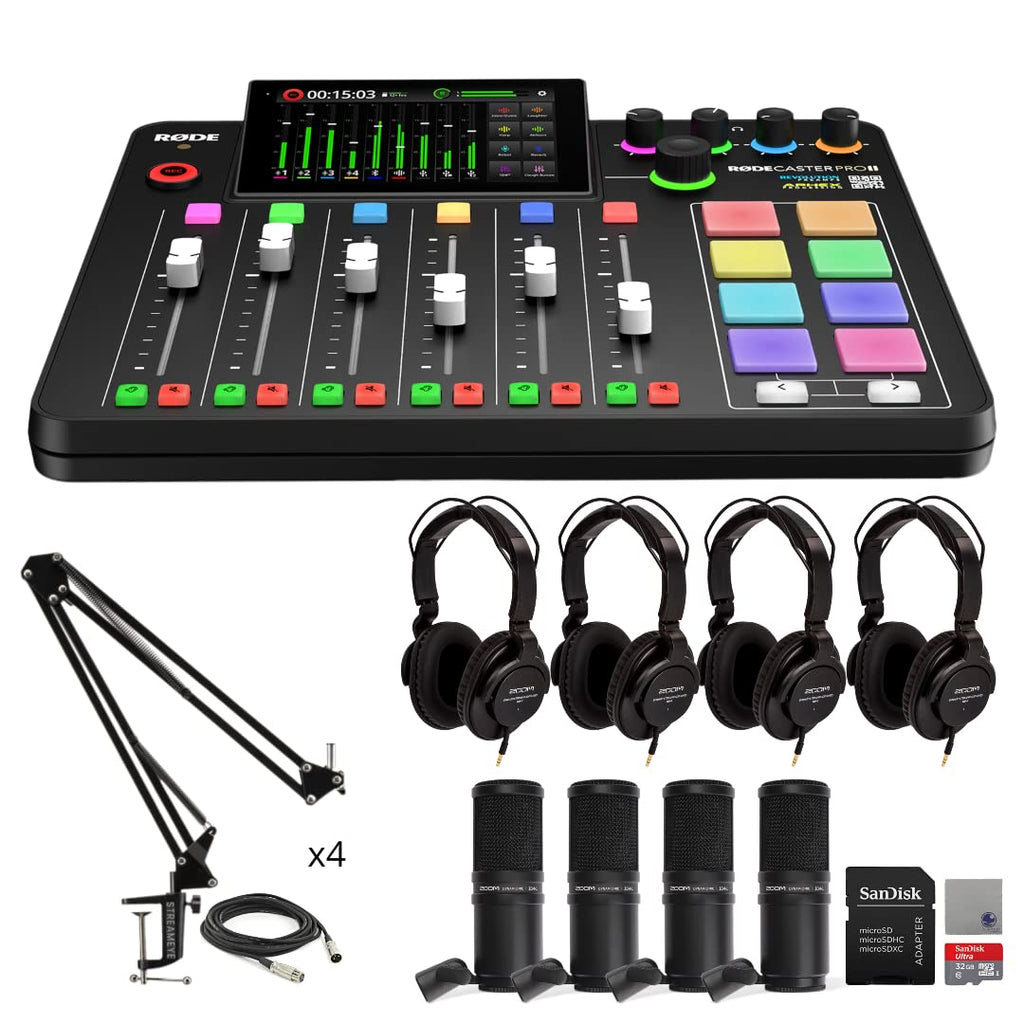 4-Person Podcast Bundle with 4 Mics J2078