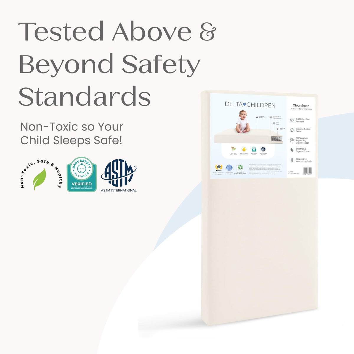 Organic Crib and Toddler Mattress E1053