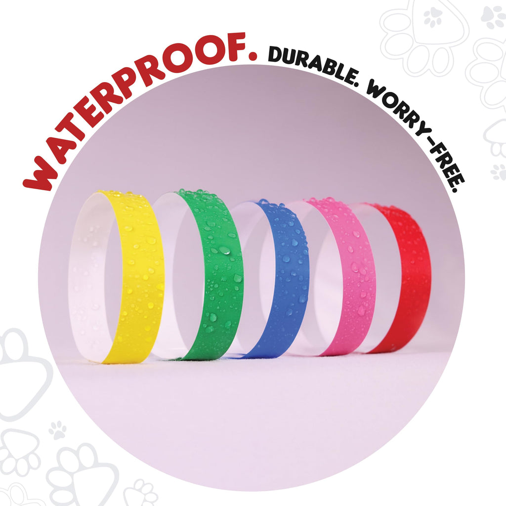 20 Inch 500 Count Waterproof Writable Tear-Resistant Pet ID Collars A3542