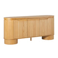 70 Inch White Oak Wood Sideboard TV Stand with Storage W54290