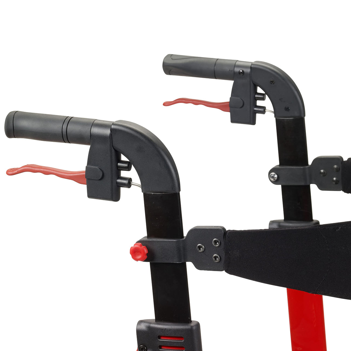 Red 4-Wheel Rollator with Seat B14598