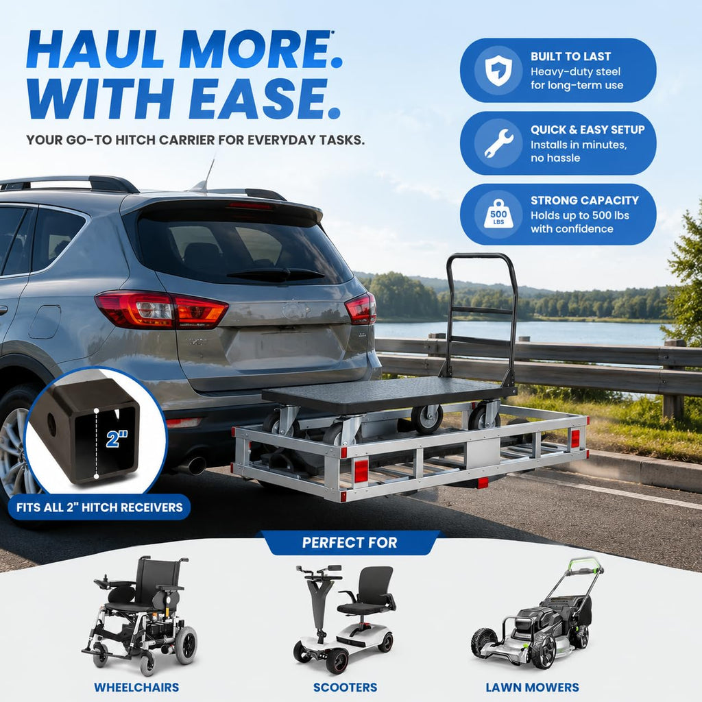 50x29.5x9 Inch Aluminum Hitch Cargo Carrier W88212