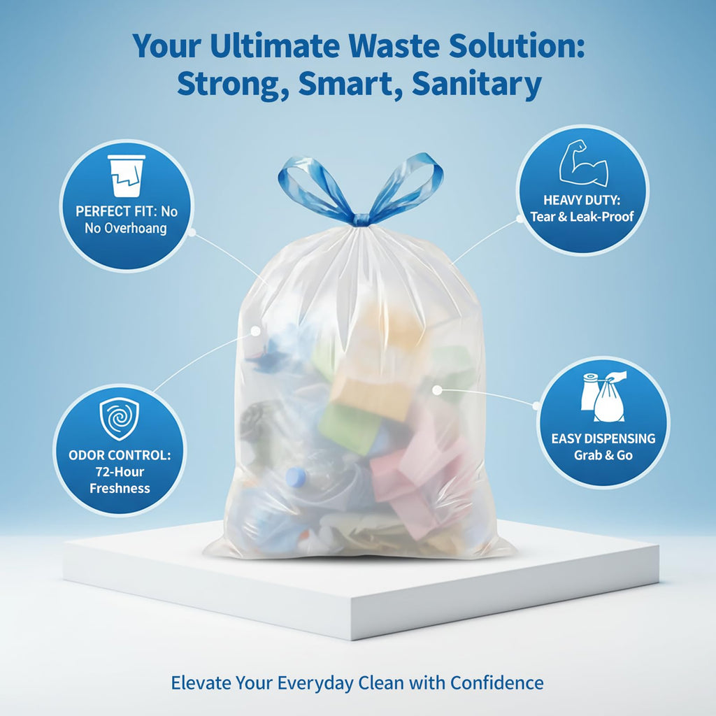 4 Gallon Drawstring Unscented Trash Bags 120 Count L965394