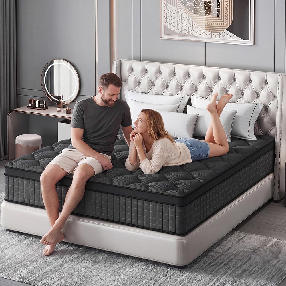 Queen 14 Inch Medium Firm Hybrid Mattress F42103