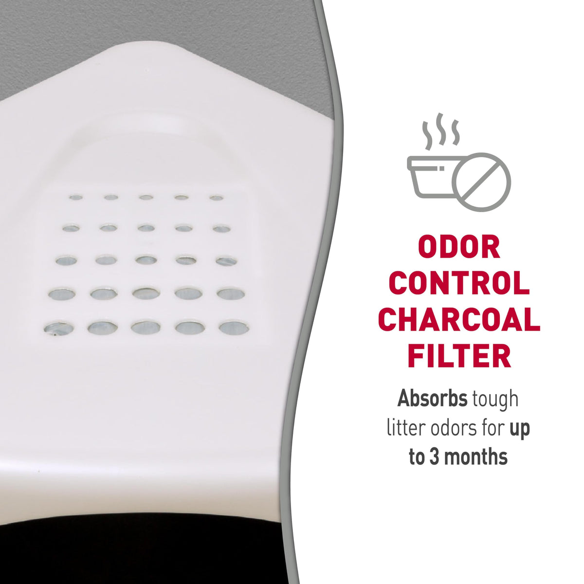 Hooded Corner Cat Litter Box with Charcoal Filter M535317
