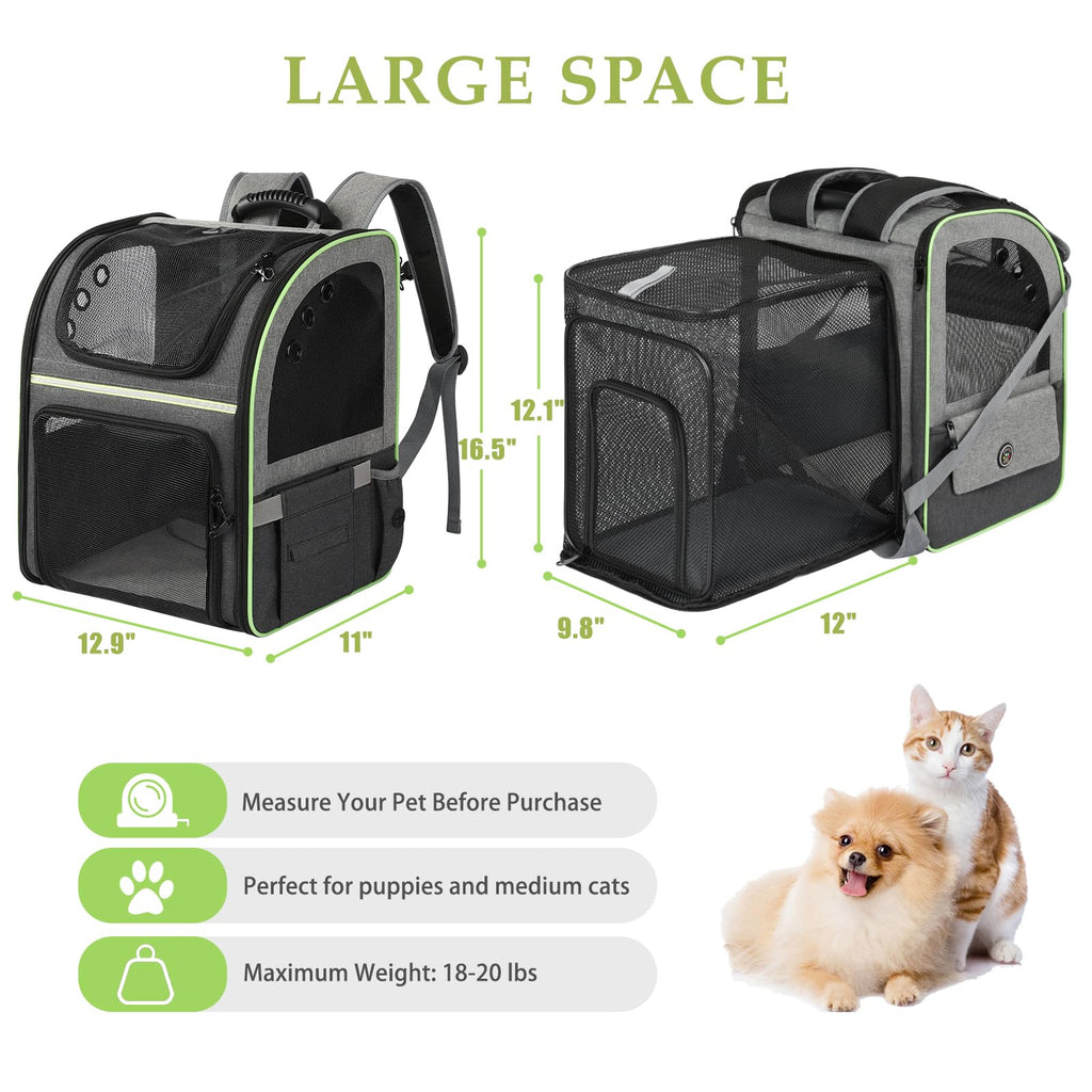 Large Soft Expandable Cat Carrier Backpack C8352
