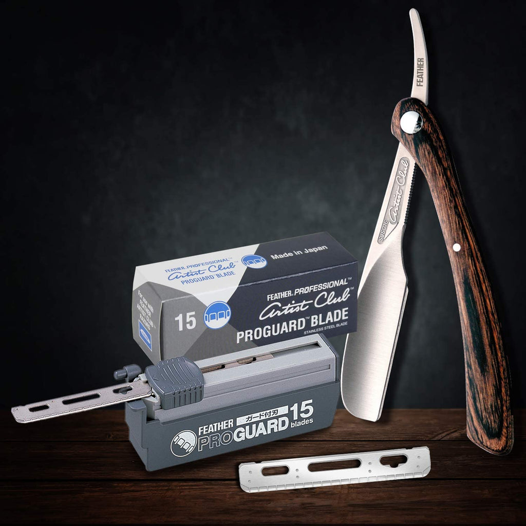 Single Straight Edge Razor Blades with Guard, 5 Pack of 15 Z8870