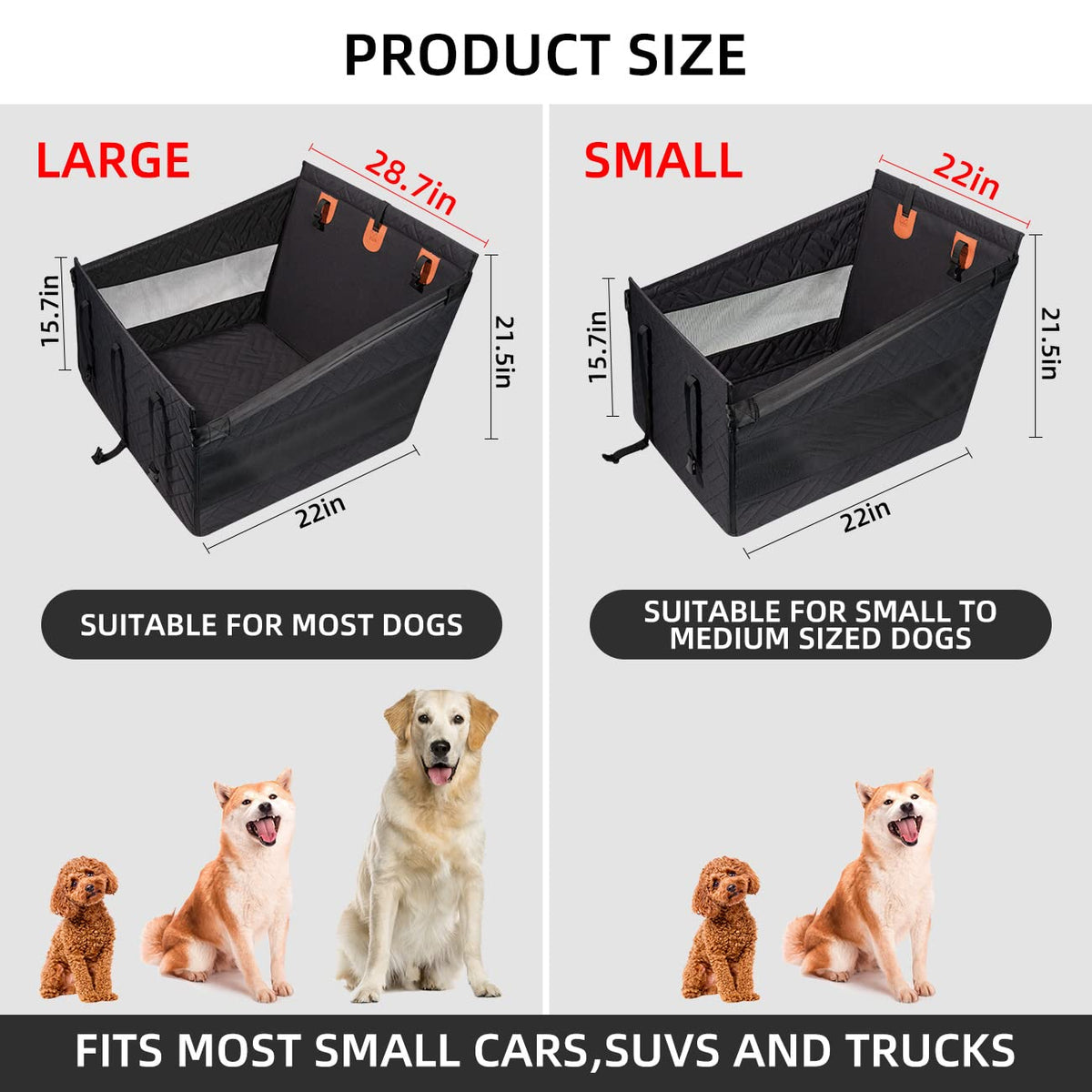 Large Dog Car Seat Back Seat Extender M7742