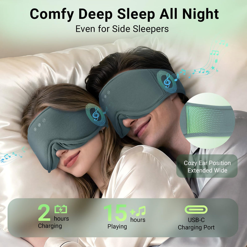 Bamboo Cotton Sleep Mask with Bluetooth Headphones R784701