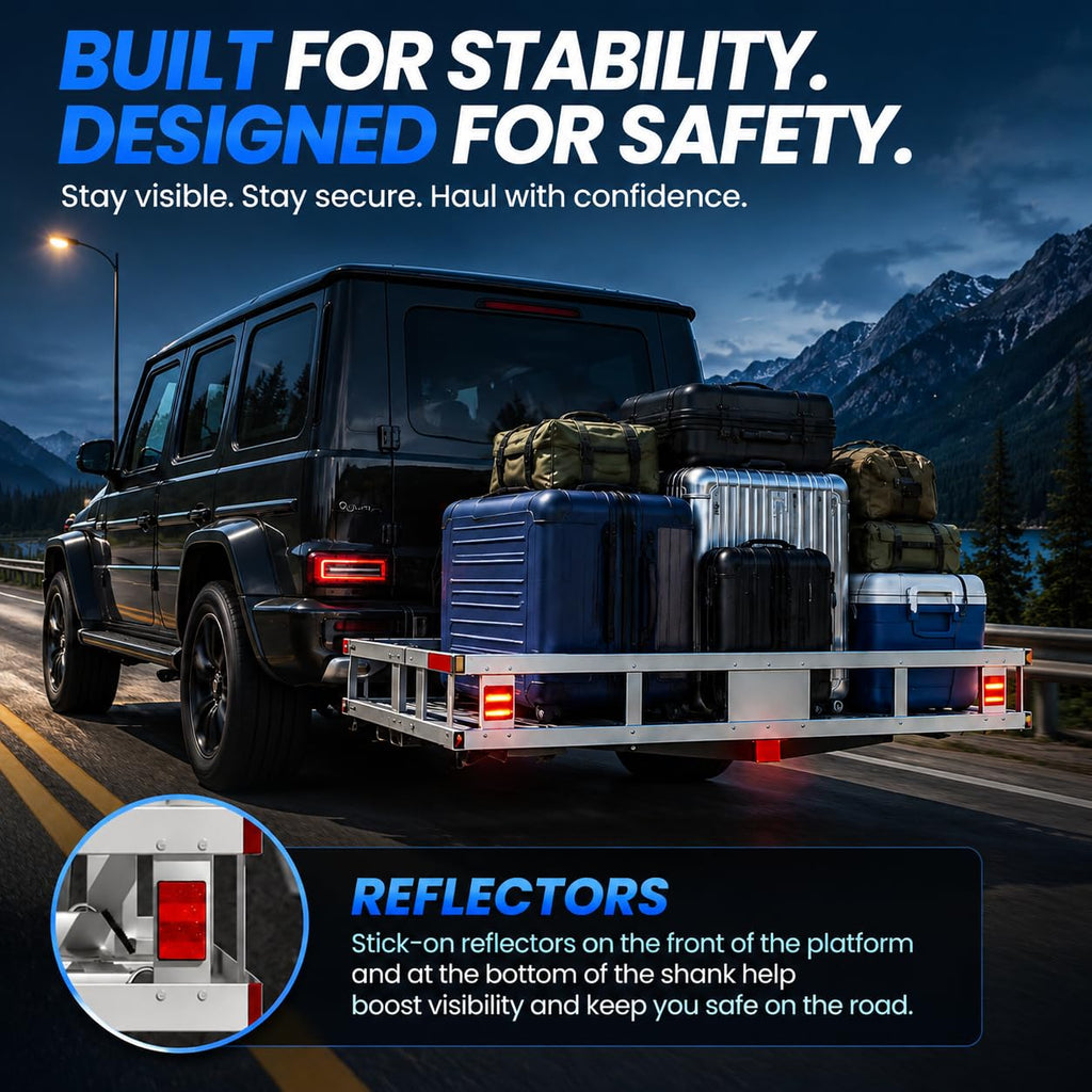 50x29.5x9 Inch Aluminum Hitch Cargo Carrier W88212