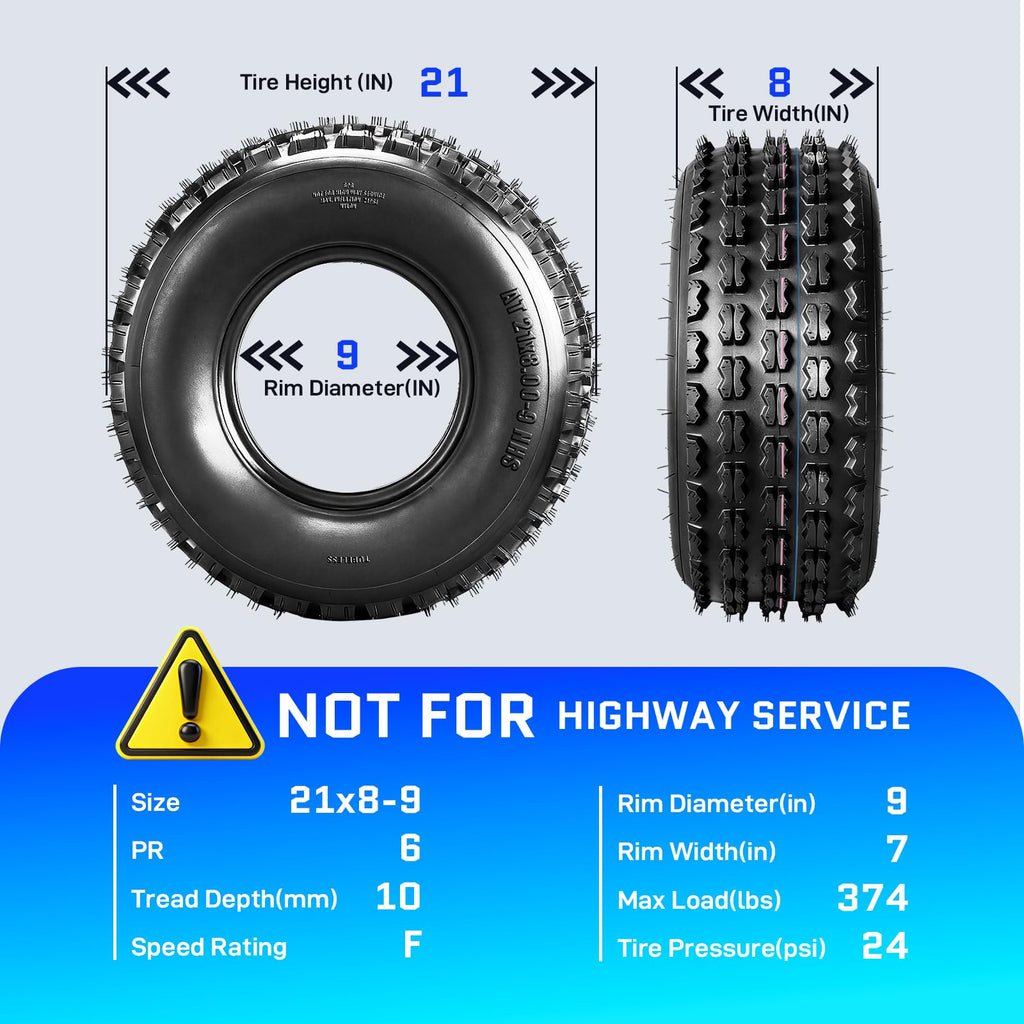 21x8-9 All-Terrain ATV/UTV Tires Set of 2 B972