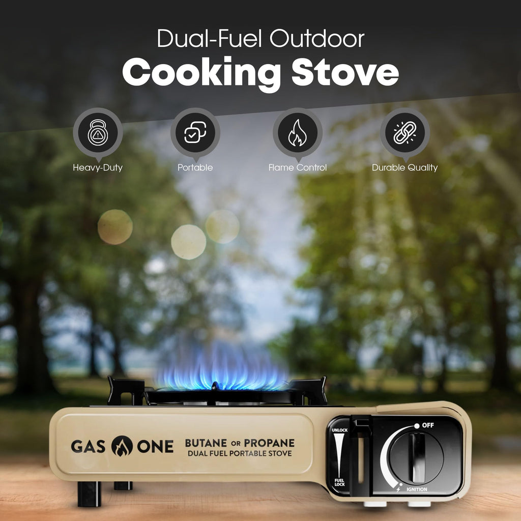 Dual Fuel Propane Butane Gas Stove with Griddle I127055