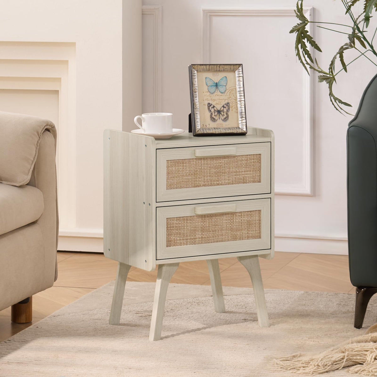Rattan Night Stand with 2 Drawers X930999