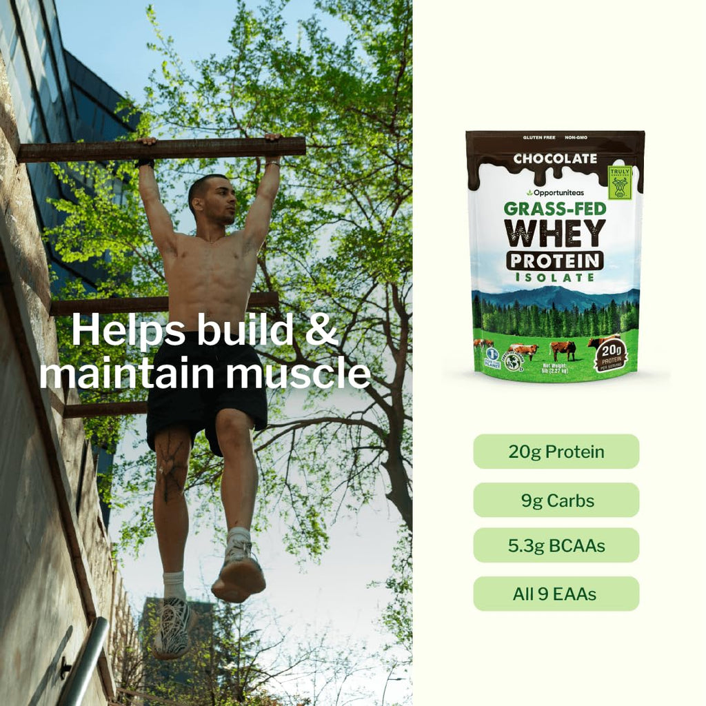 Chocolate Grass Fed Whey Protein Isolate Powder, 5 lb Z437669