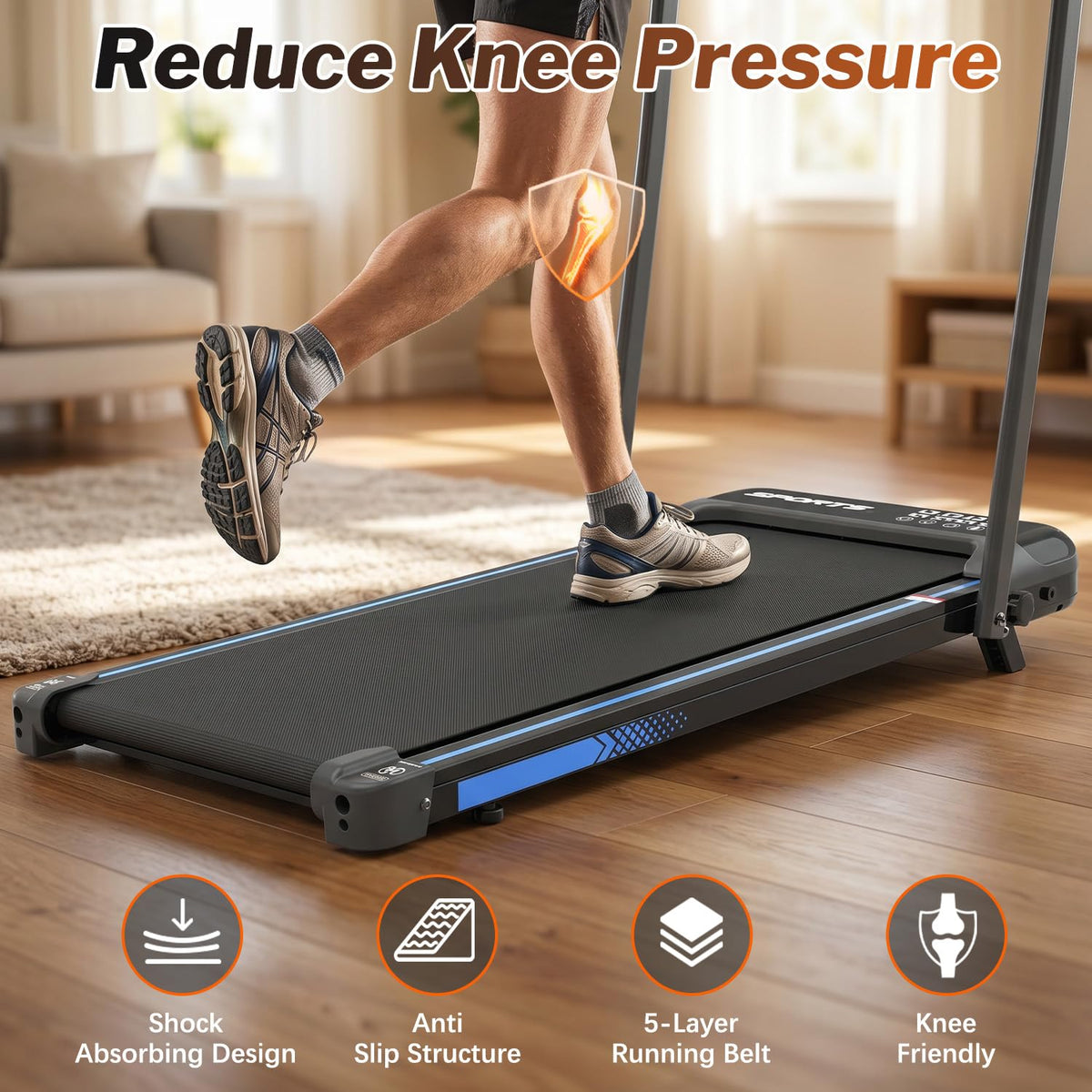 Foldable 3 in 1 Treadmill with Handle Bar and Incline L681790