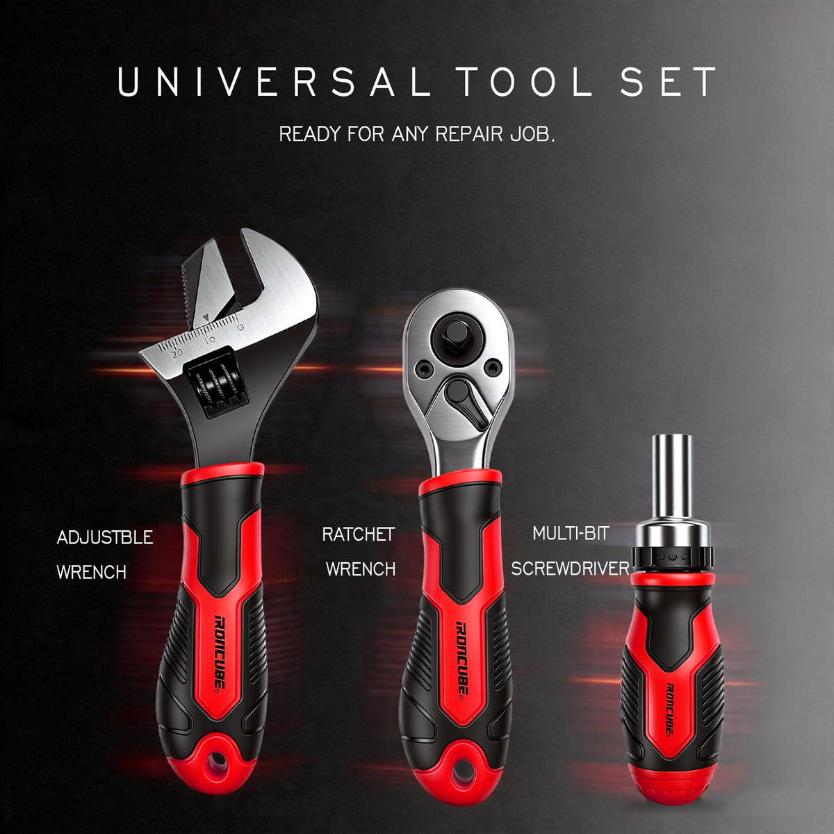 53-Piece Socket Ratchet Wrench Set with Ratcheting Screwdriver C804