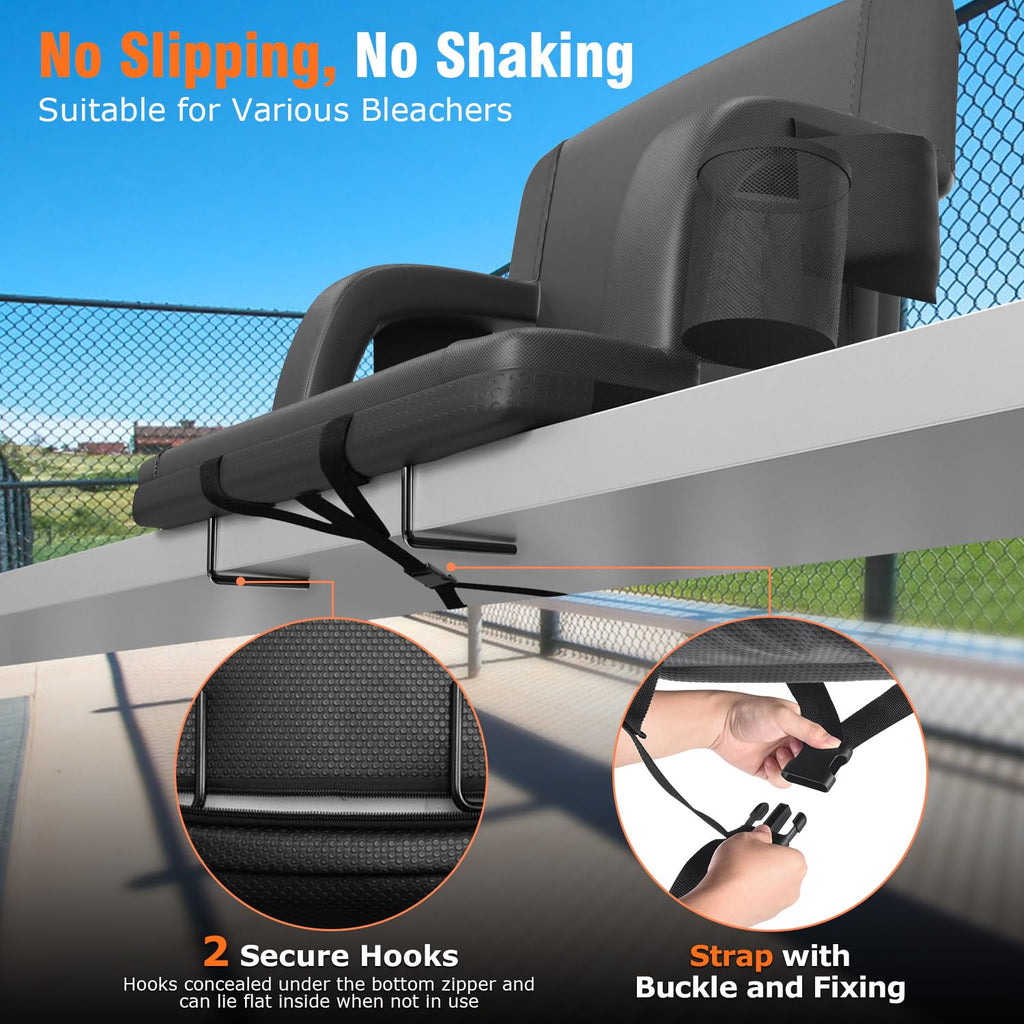 21" Wide Heated Stadium Seats for Bleachers with USB T10617