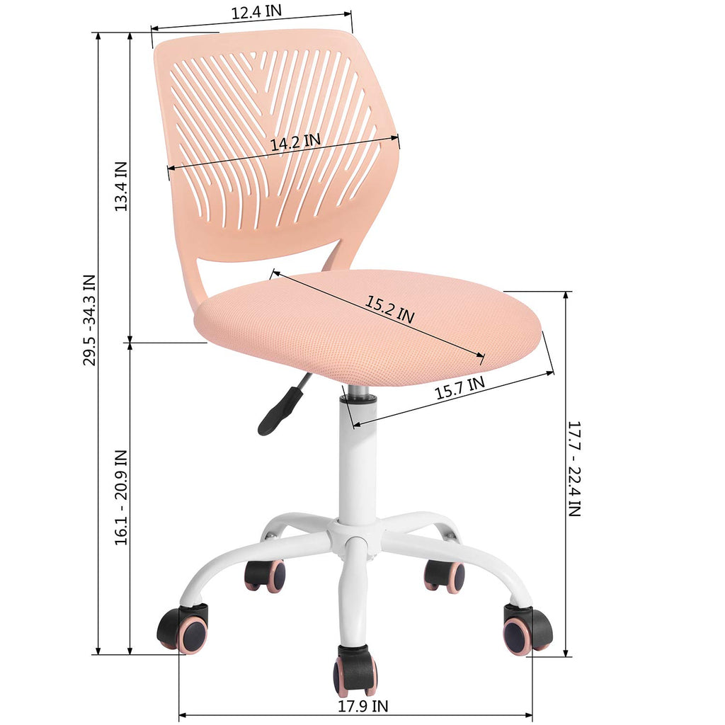 Orange Mesh Height Adjustable Swivel Desk Chair K2712