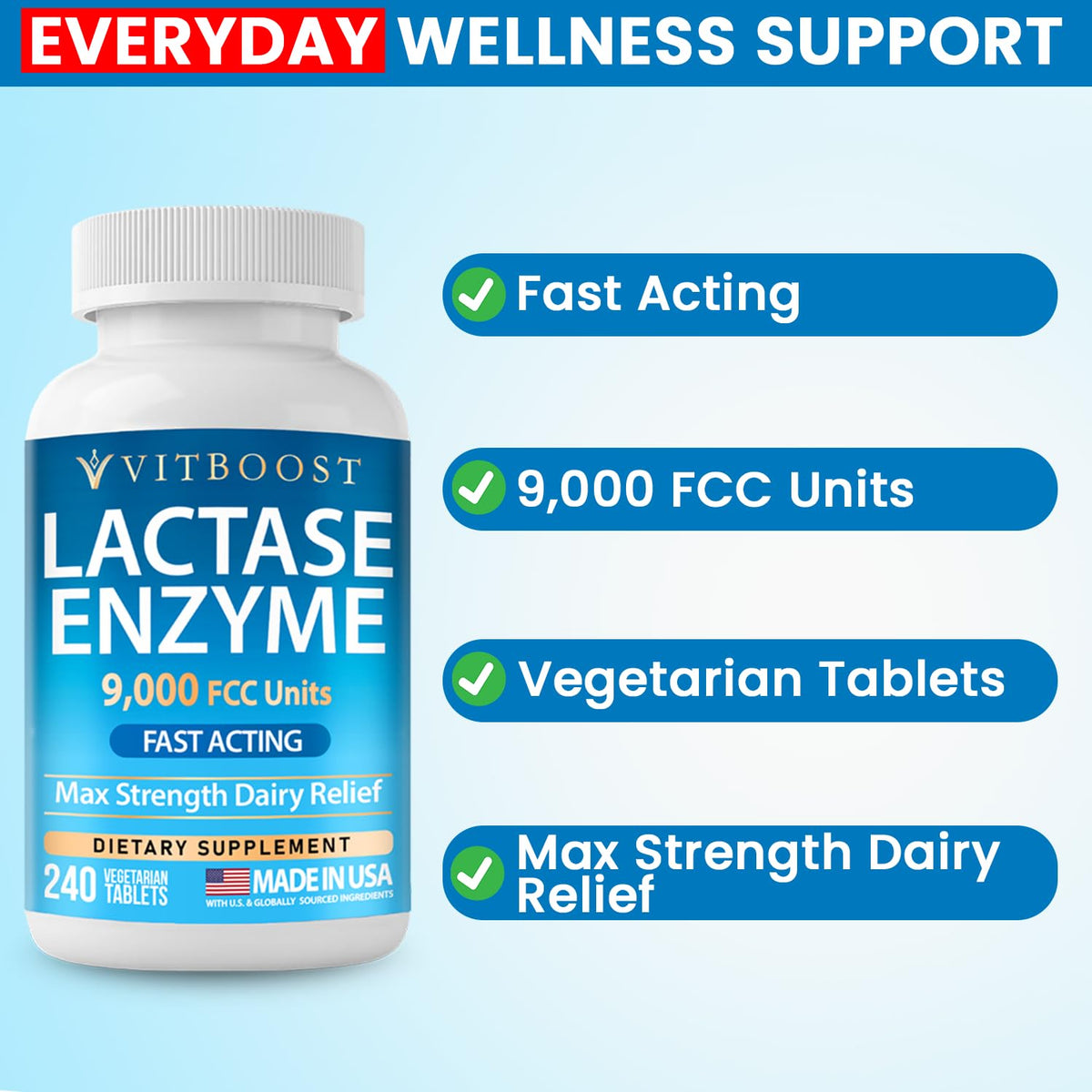 Lactase Enzyme 240 Tablets L3546