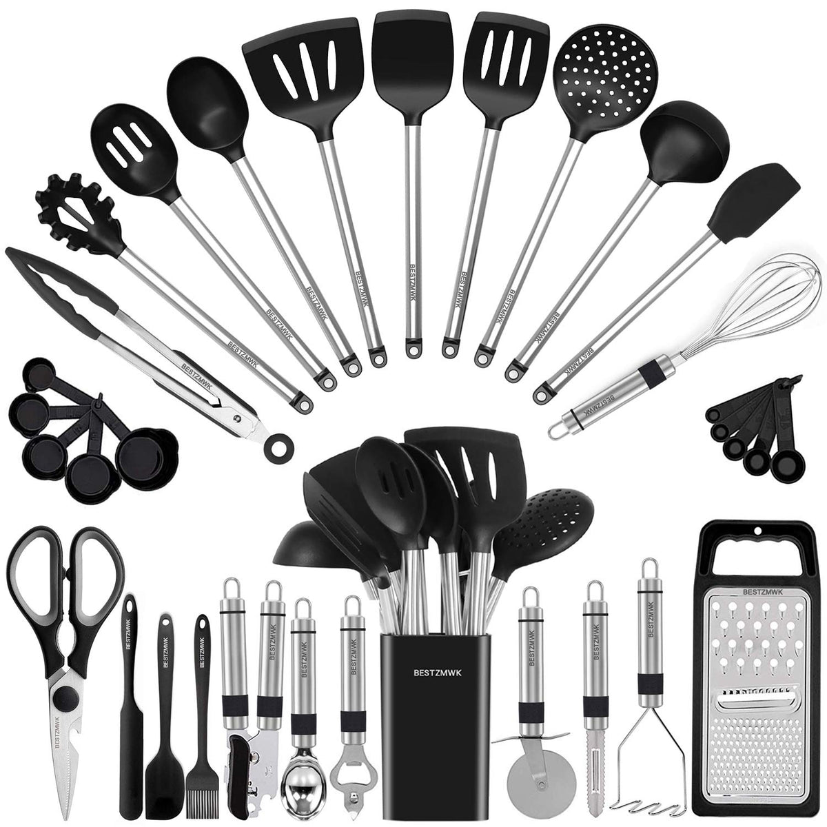 Silicone and Stainless Steel Kitchen Utensil Set F960063