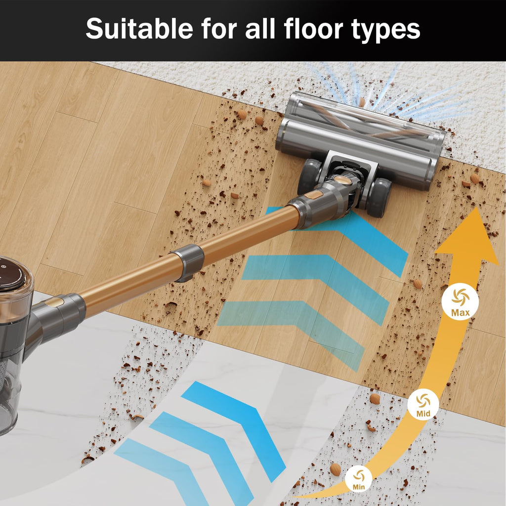 Cordless Stick Vacuum Cleaner 10-in-1 Lightweight 45mins Runtime E662